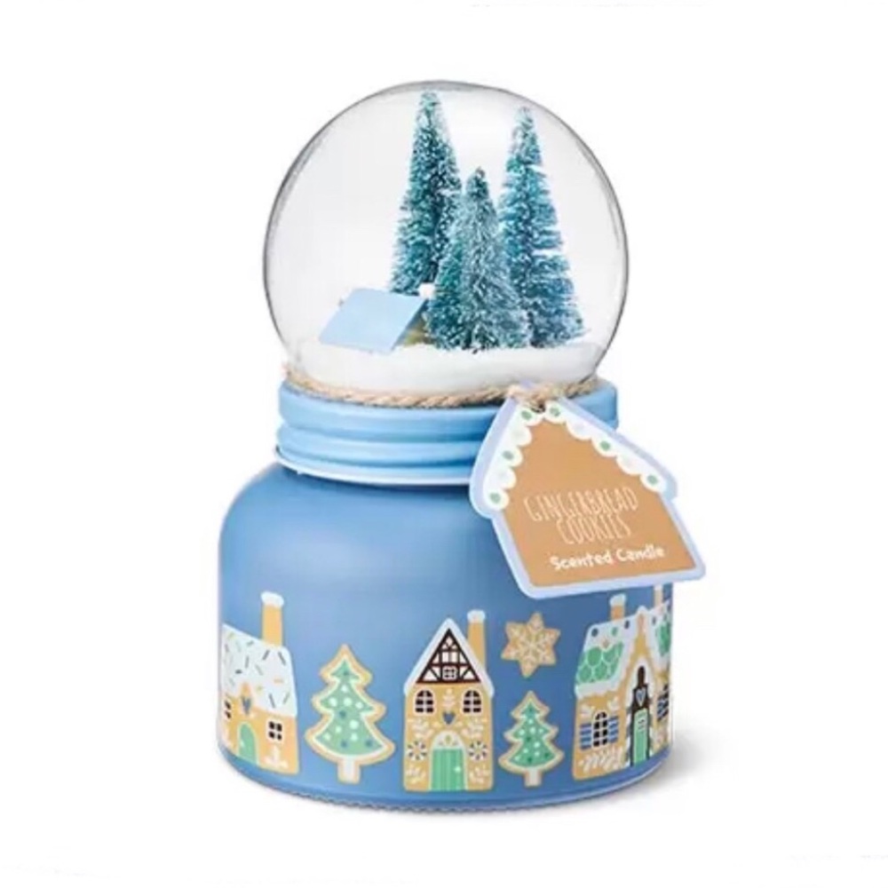 Huntington Home Gingerbread Cookies Snow Globe Single Wick Candle